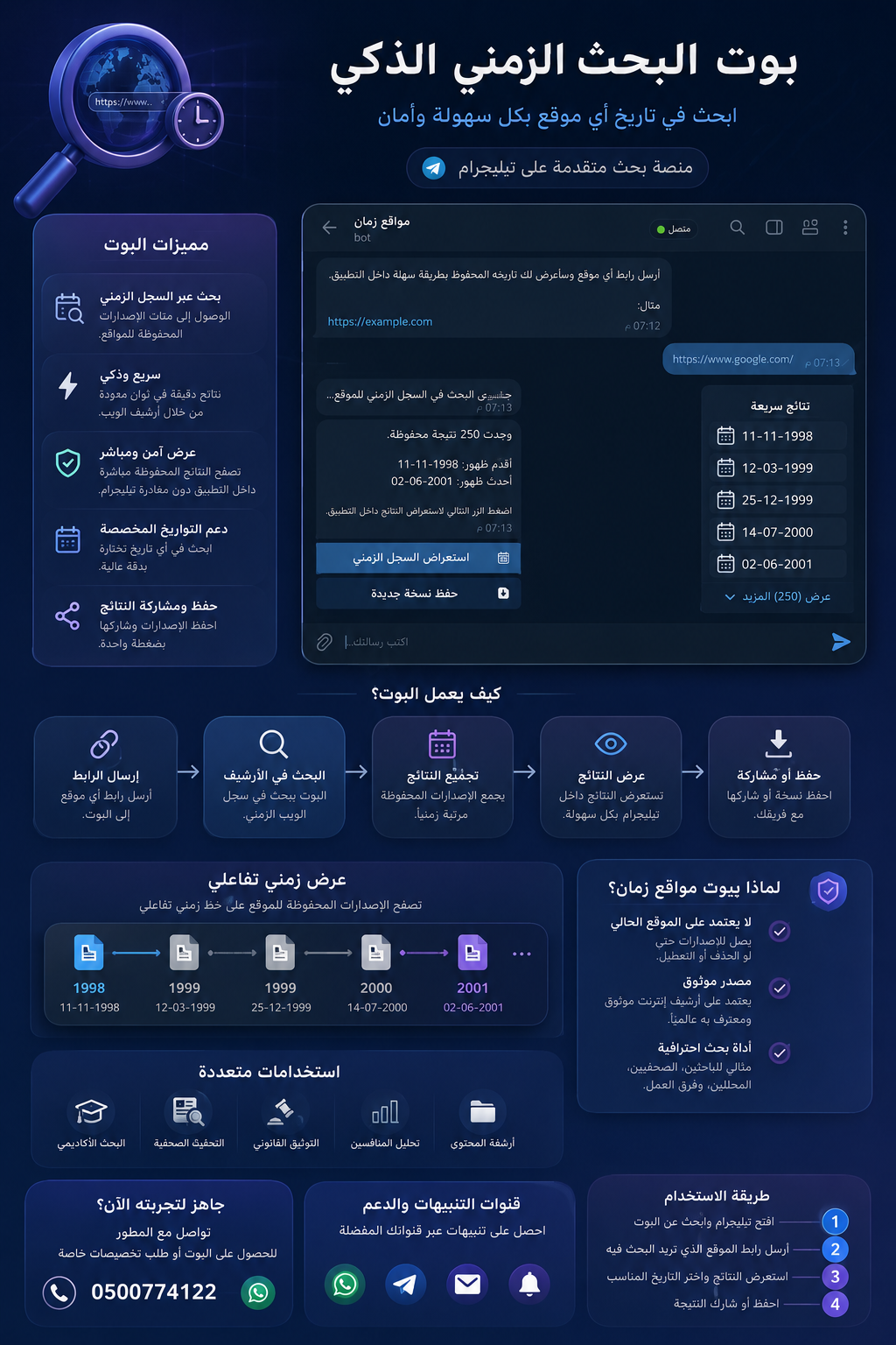 بوت البحث الزمني الذكي